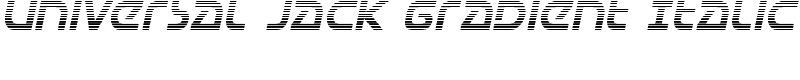 Universal Jack Gradient Italic Font