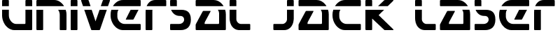 Universal Jack Laser Font
