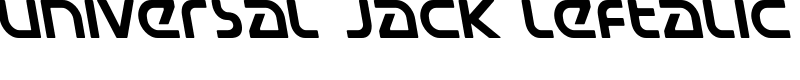 Universal Jack Leftalic Font
