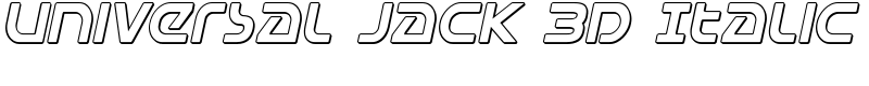 Universal Jack 3D Italic Font