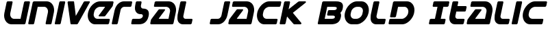 Universal Jack Bold Italic Font