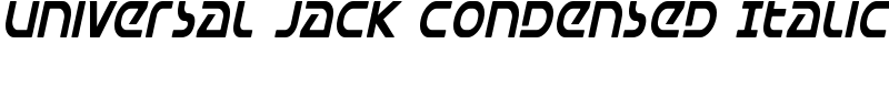 Universal Jack Condensed Italic Font