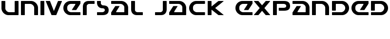 Universal Jack Expanded Font