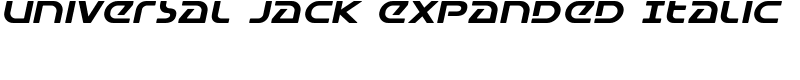 Universal Jack Expanded Italic Font