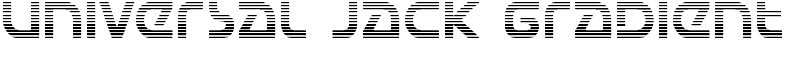 Universal Jack Gradient Font