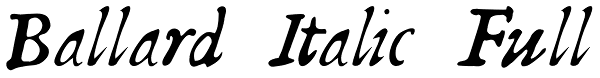 Ballard Italic Full Font