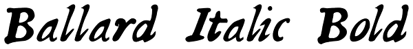 Ballard Italic Bold Font