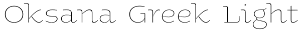 Oksana Greek Light Font