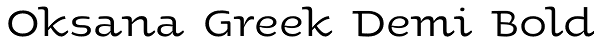 Oksana Greek Demi Bold Font