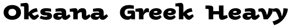 Oksana Greek Heavy Font