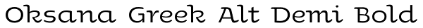 Oksana Greek Alt Demi Bold Font