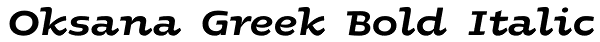 Oksana Greek Bold Italic Font