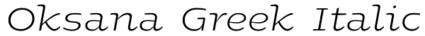 Oksana Greek Italic Font