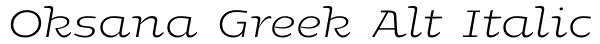 Oksana Greek Alt Italic Font