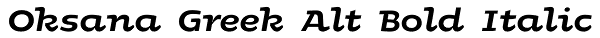 Oksana Greek Alt Bold Italic Font