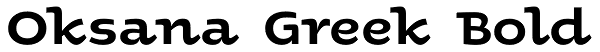 Oksana Greek Bold Font