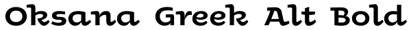 Oksana Greek Alt Bold Font