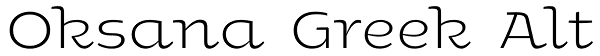 Oksana Greek Alt Font