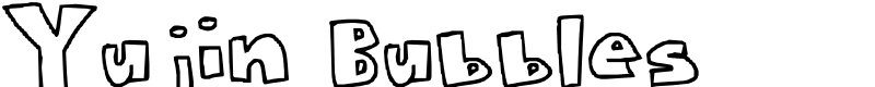 Yujin Bubbles Font