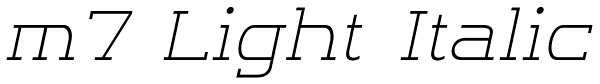 m7 Light Italic Font