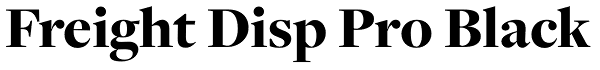 Freight Disp Pro Black Font