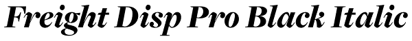 Freight Disp Pro Black Italic Font