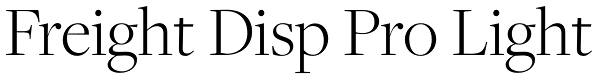 Freight Disp Pro Light Font