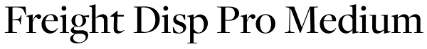 Freight Disp Pro Medium Font