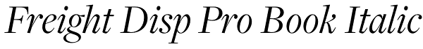 Freight Disp Pro Book Italic Font