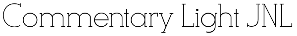 Commentary Light JNL Font