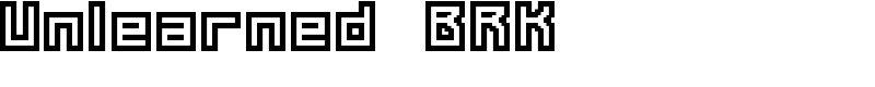 Unlearned BRK Font
