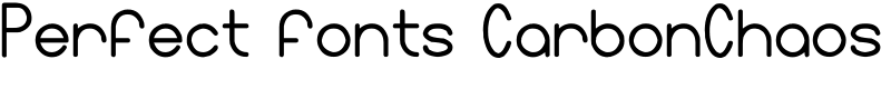 Perfect fonts CarbonChaos Font