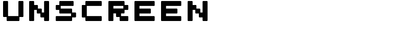 Unscreen Font