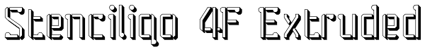 Stenciliqo 4F Extruded Font