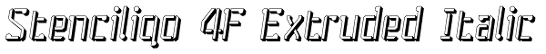 Stenciliqo 4F Extruded Italic Font