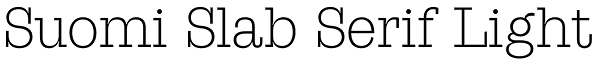 Suomi Slab Serif Light Font