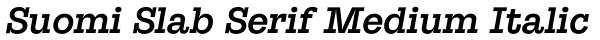 Suomi Slab Serif Medium Italic Font