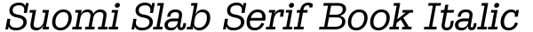 Suomi Slab Serif Book Italic Font