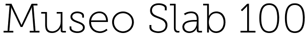 Museo Slab 100 Font