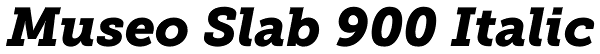 Museo Slab 900 Italic Font
