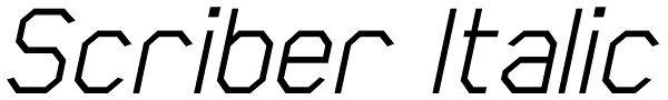 Scriber Italic Font