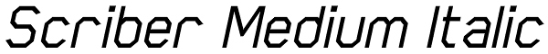 Scriber Medium Italic Font