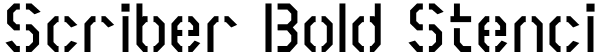 Scriber Bold Stencil Font
