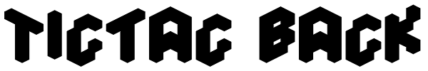 Tictac Back Font