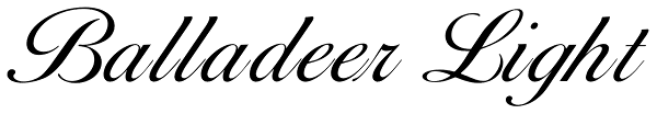 Balladeer Light Font
