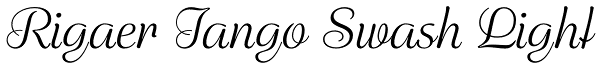 Rigaer Tango Swash Light Font