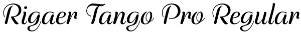 Rigaer Tango Pro Regular Font