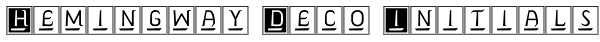 Hemingway Deco Initials Font