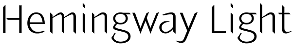 Hemingway Light Font