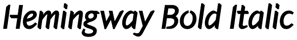 Hemingway Bold Italic Font